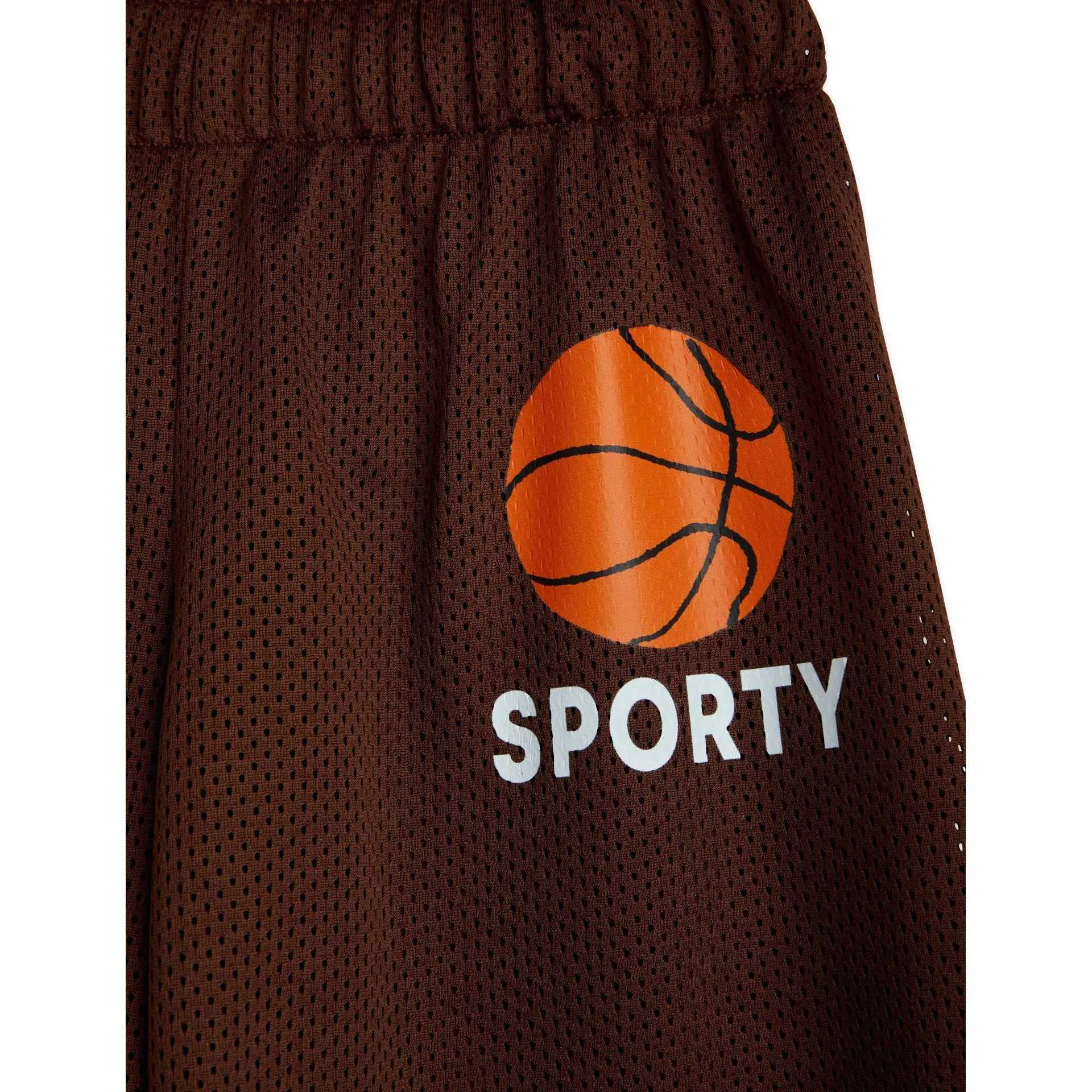 Mini Rodini - Basketball mesh shorts - brown