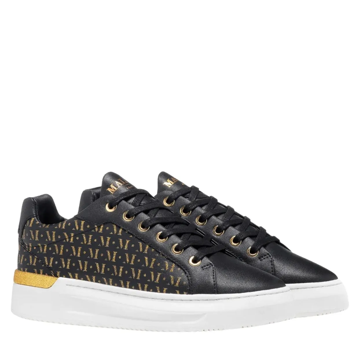 Miss Mallet GRFTR Glitter Mono Black Trainers