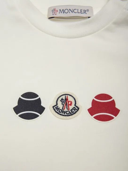 Moncler   Logo patch stretch cotton jersey t-shirt 