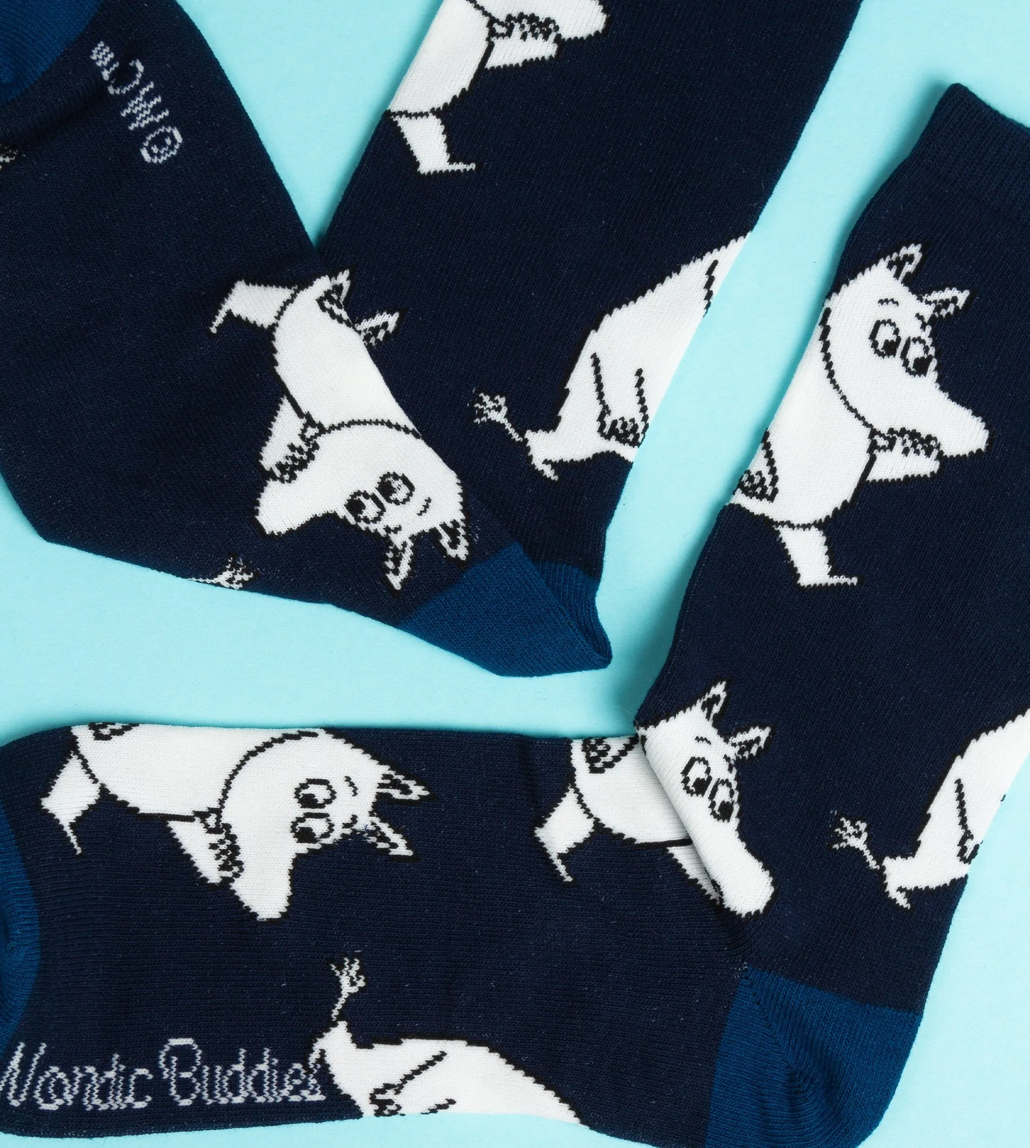 Moomintroll Wondering Men Socks - Blue