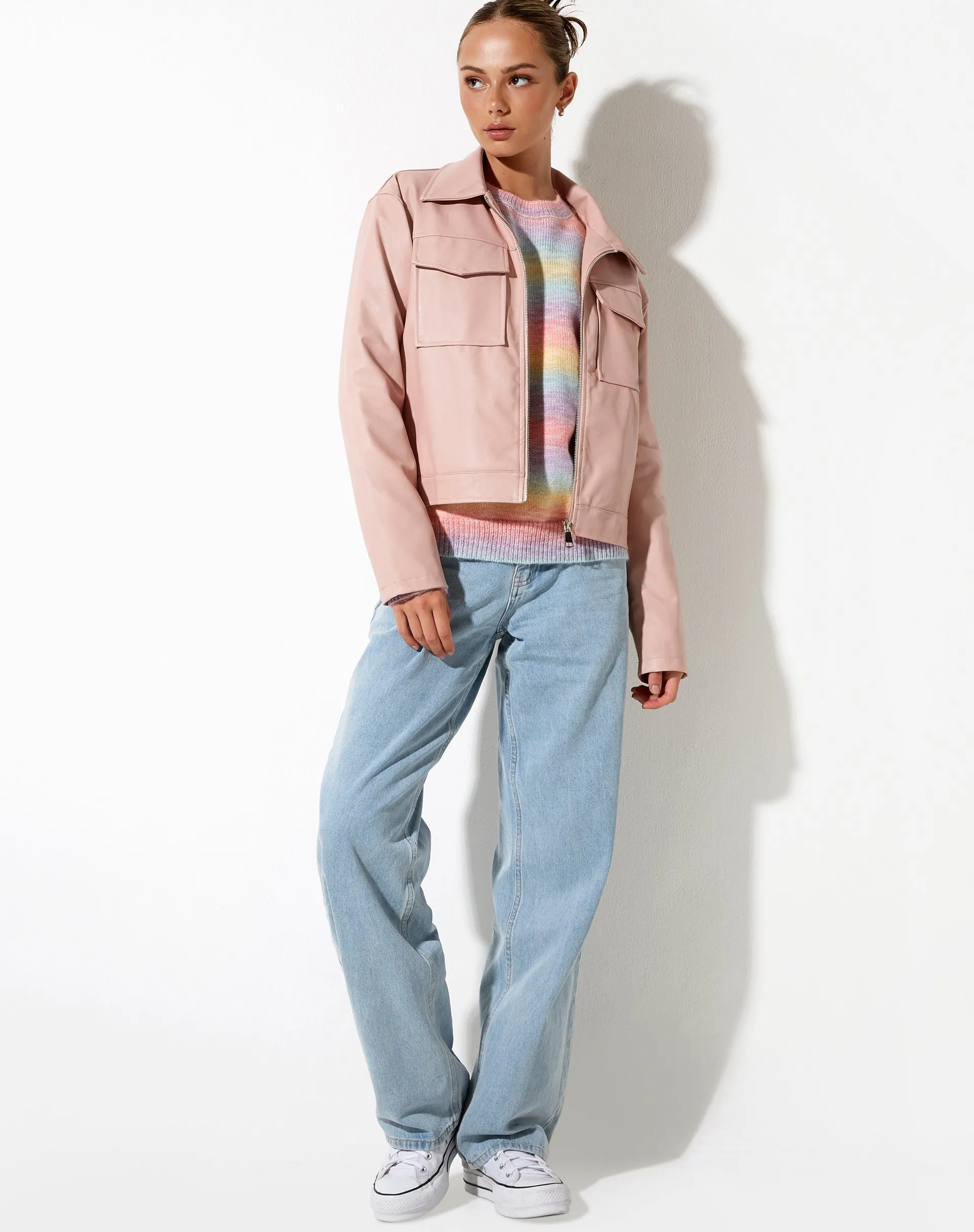 Natara Jacket in PU Soft Pink