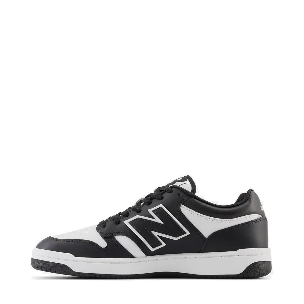 New Balance Men's 480 Sneaker in White with Black