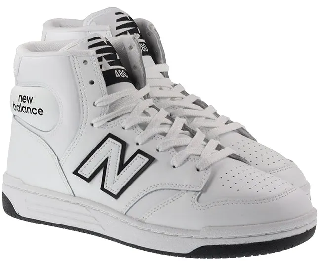 New Balance Trainers Mens 480 High Leather White Black