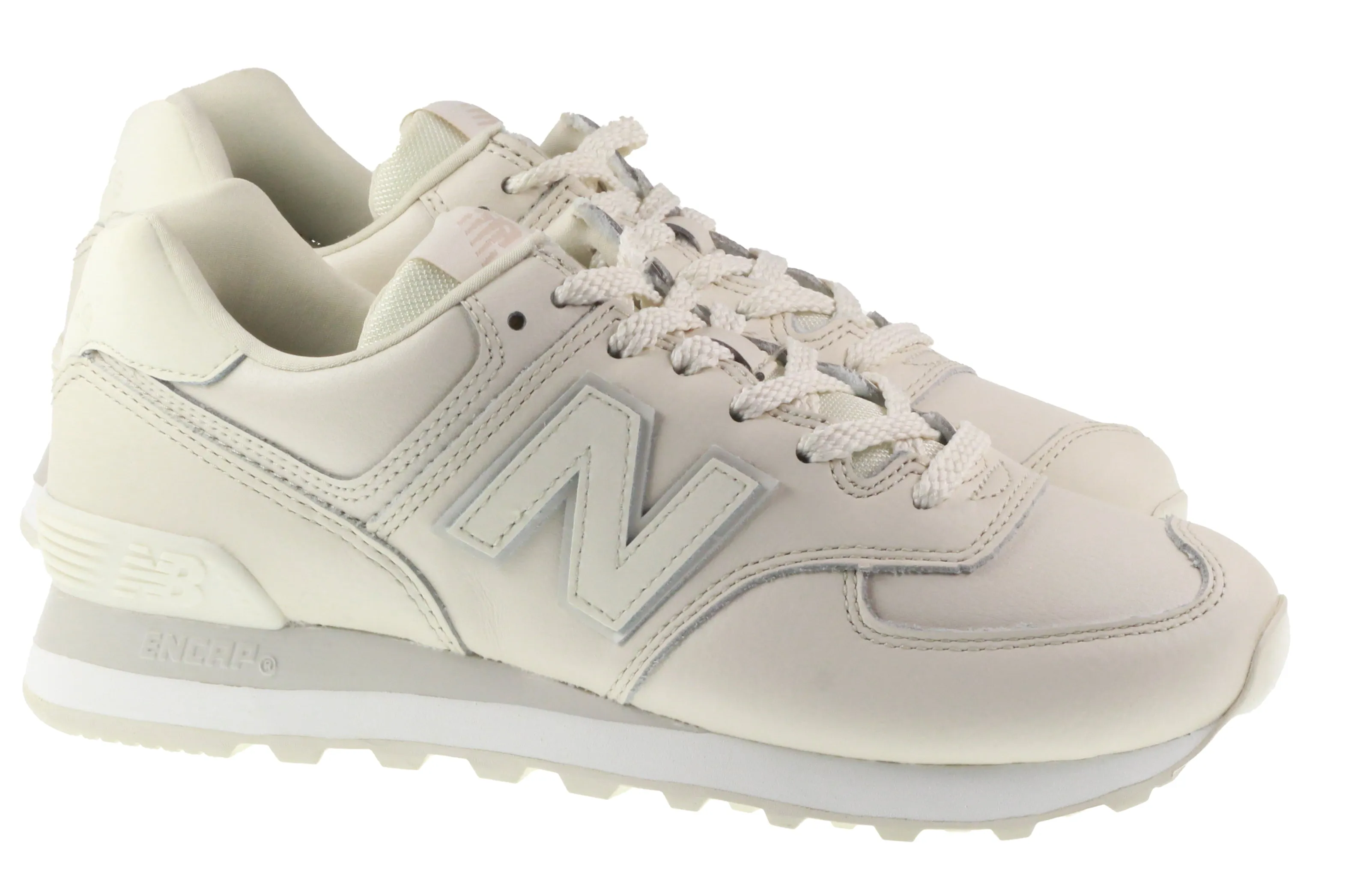 New Balance Trainers Womens 574 Leather Off White