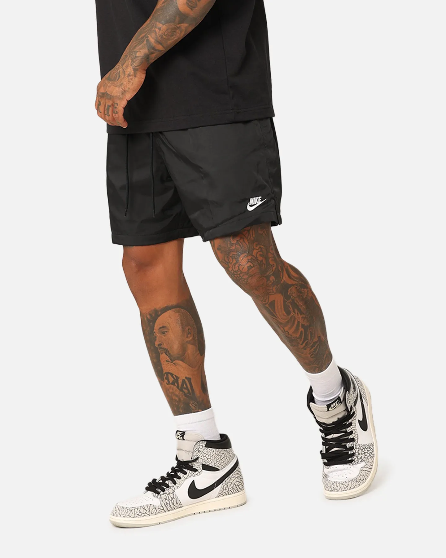 Nike Club Flow Shorts Black/White