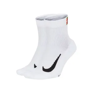 Nike Court Multiplier Max Tennis Ankle Socks (2 Pack) - White/White