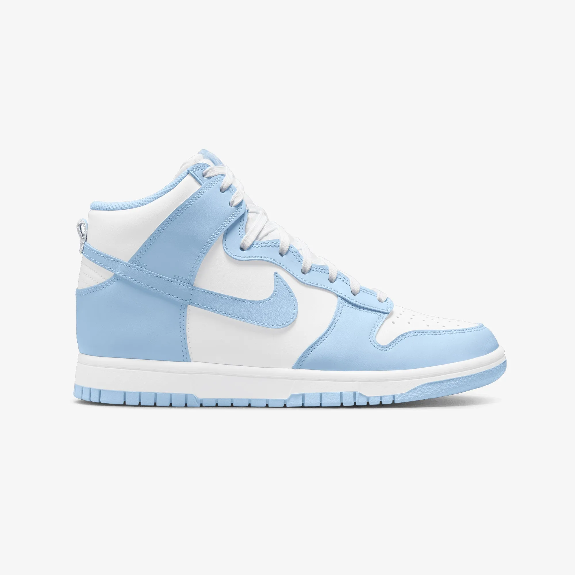 Nike | WMN'S DUNK HIGH  { WHITE/ALUMINUM