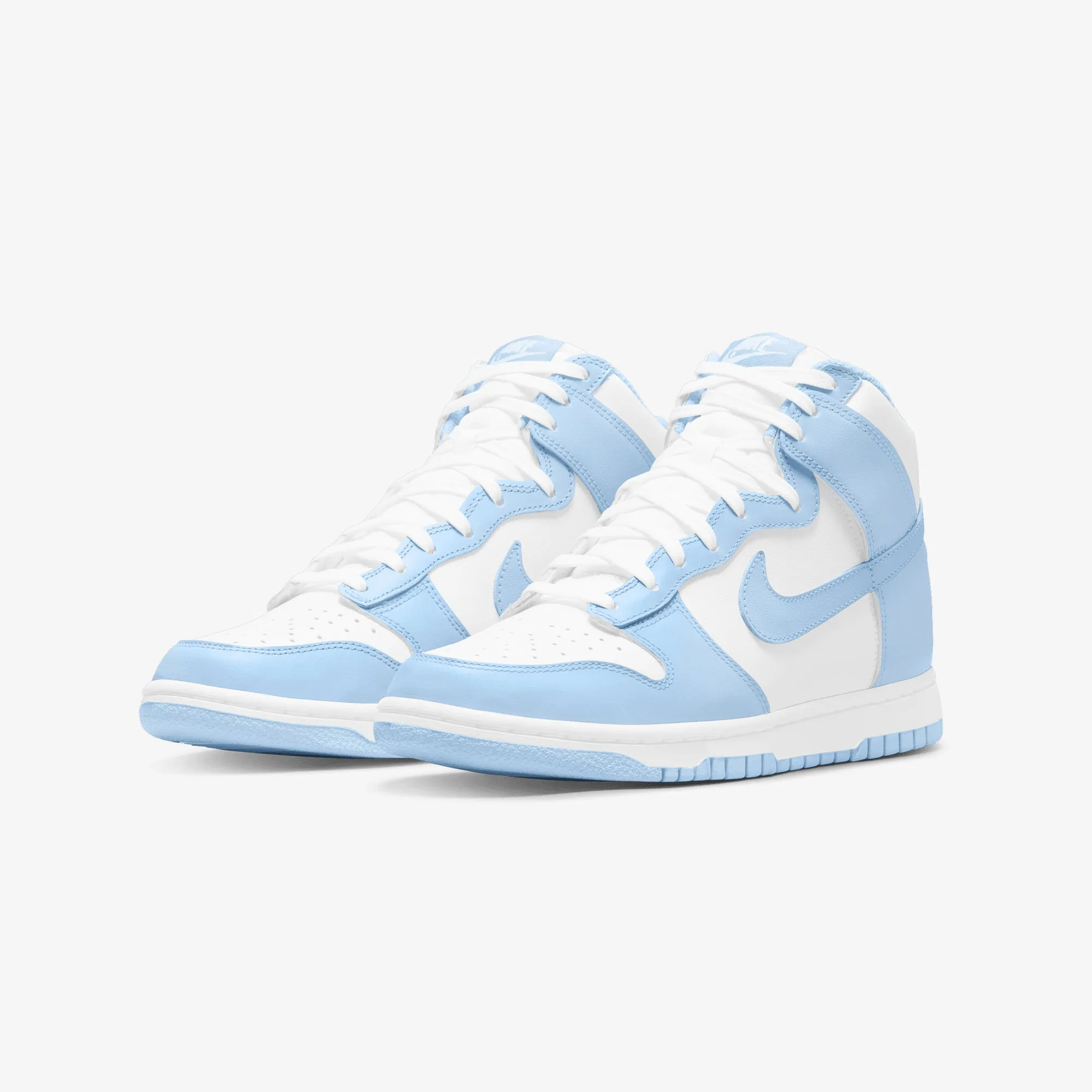 Nike | WMN'S DUNK HIGH  { WHITE/ALUMINUM