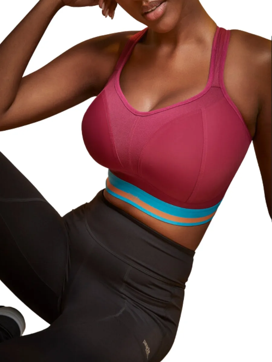 Non Wired Racerback Sports Bra - Cranberry