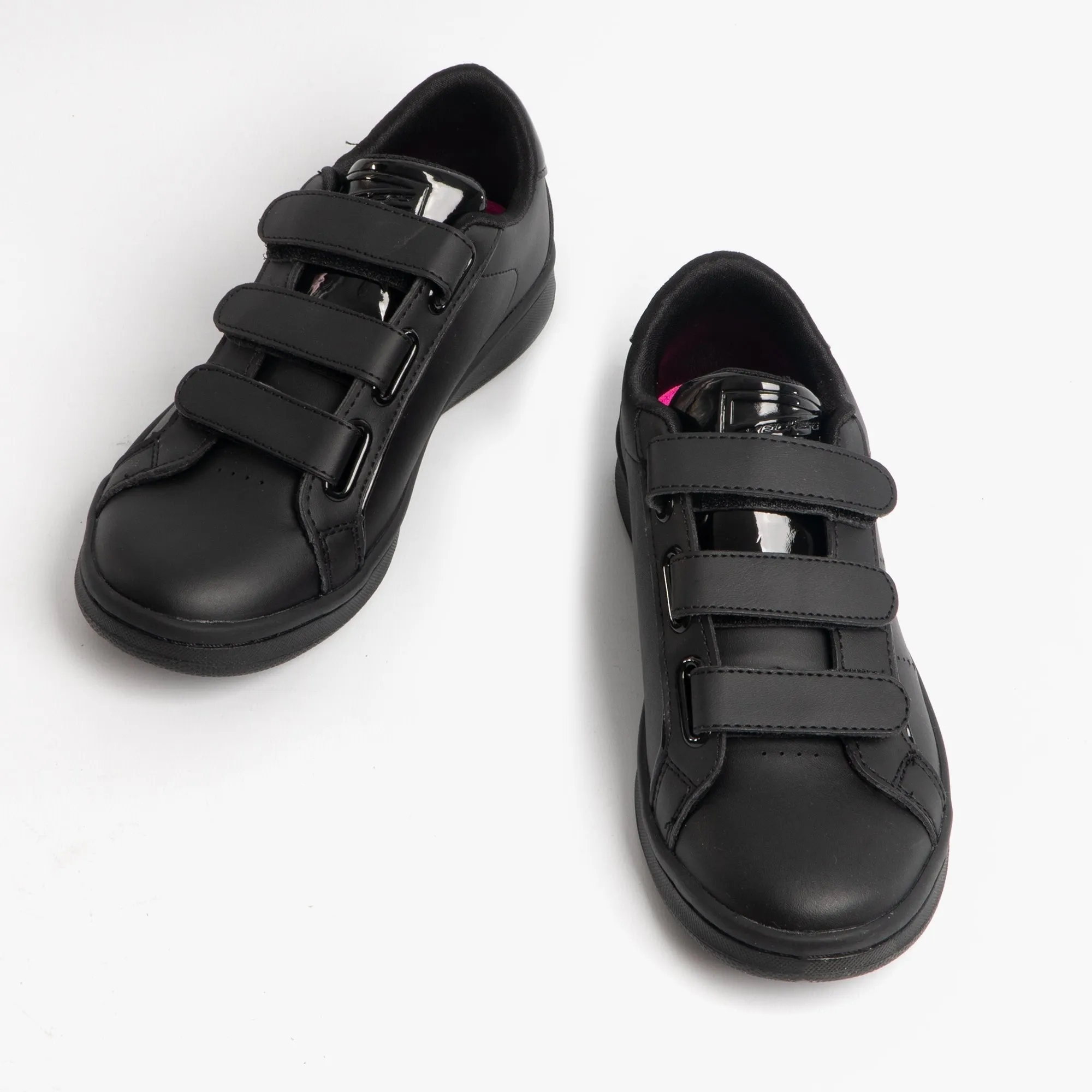 OMNE SCHOLASTIC STYLE Girls Touch Fasten School Trainers Black