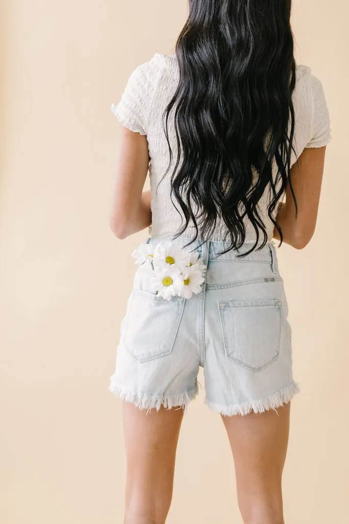 Our Song Frayed Hem Kancan Shorts