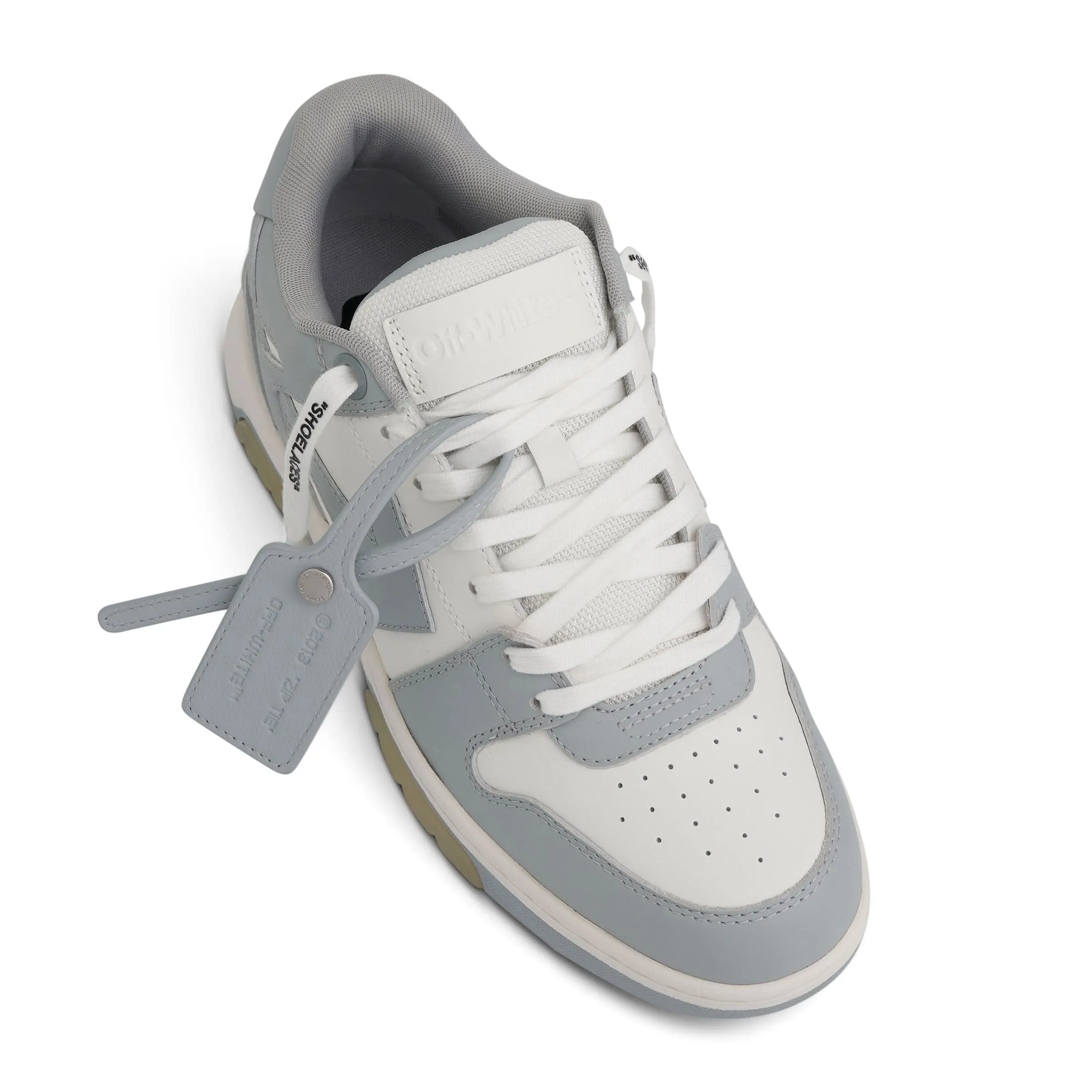 Out Of Office Calf Leather Sneaker in Grey/White