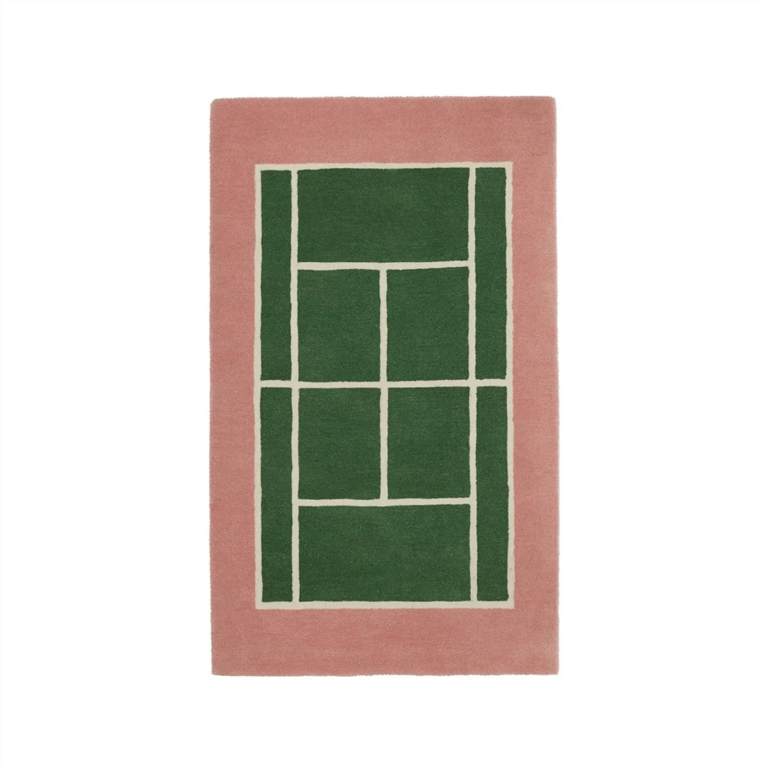 OYOY Green/Rose Tennis Rug