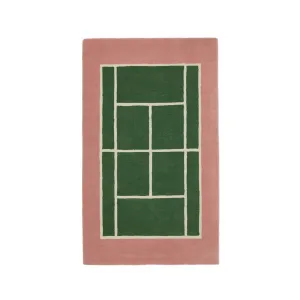 OYOY Green/Rose Tennis Rug