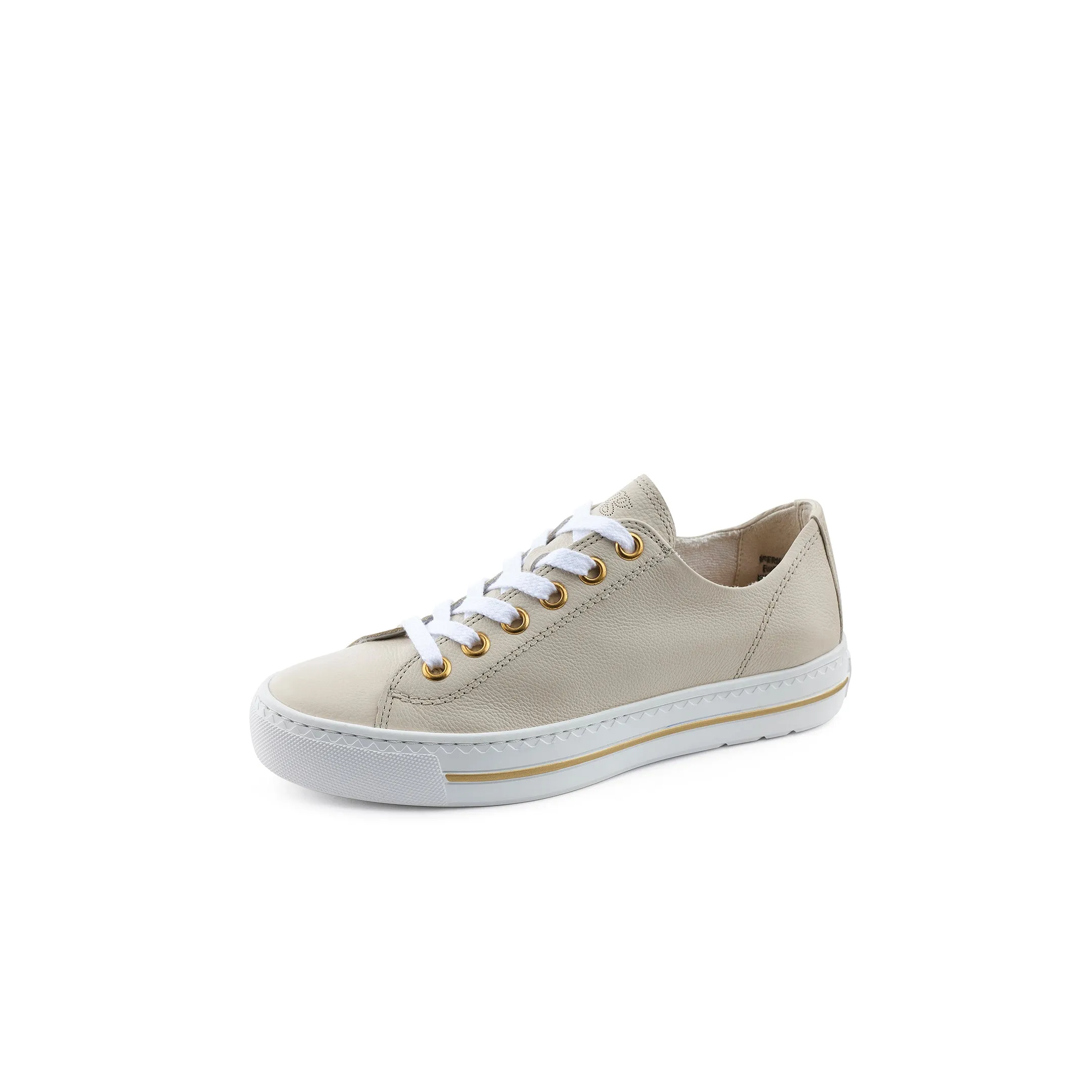 Paul Green Soft Leather Sneaker in Biscuit