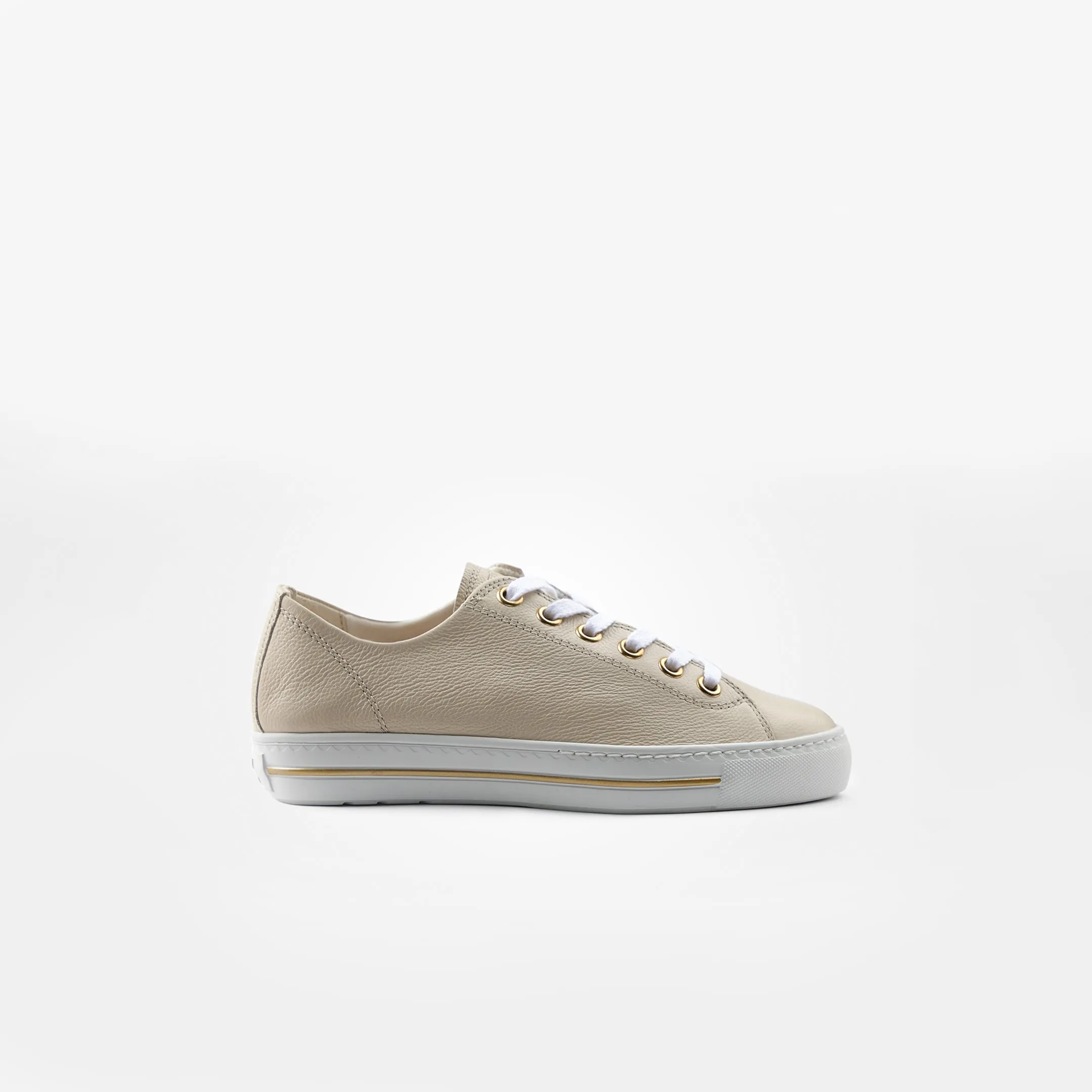 Paul Green Soft Leather Sneaker in Biscuit