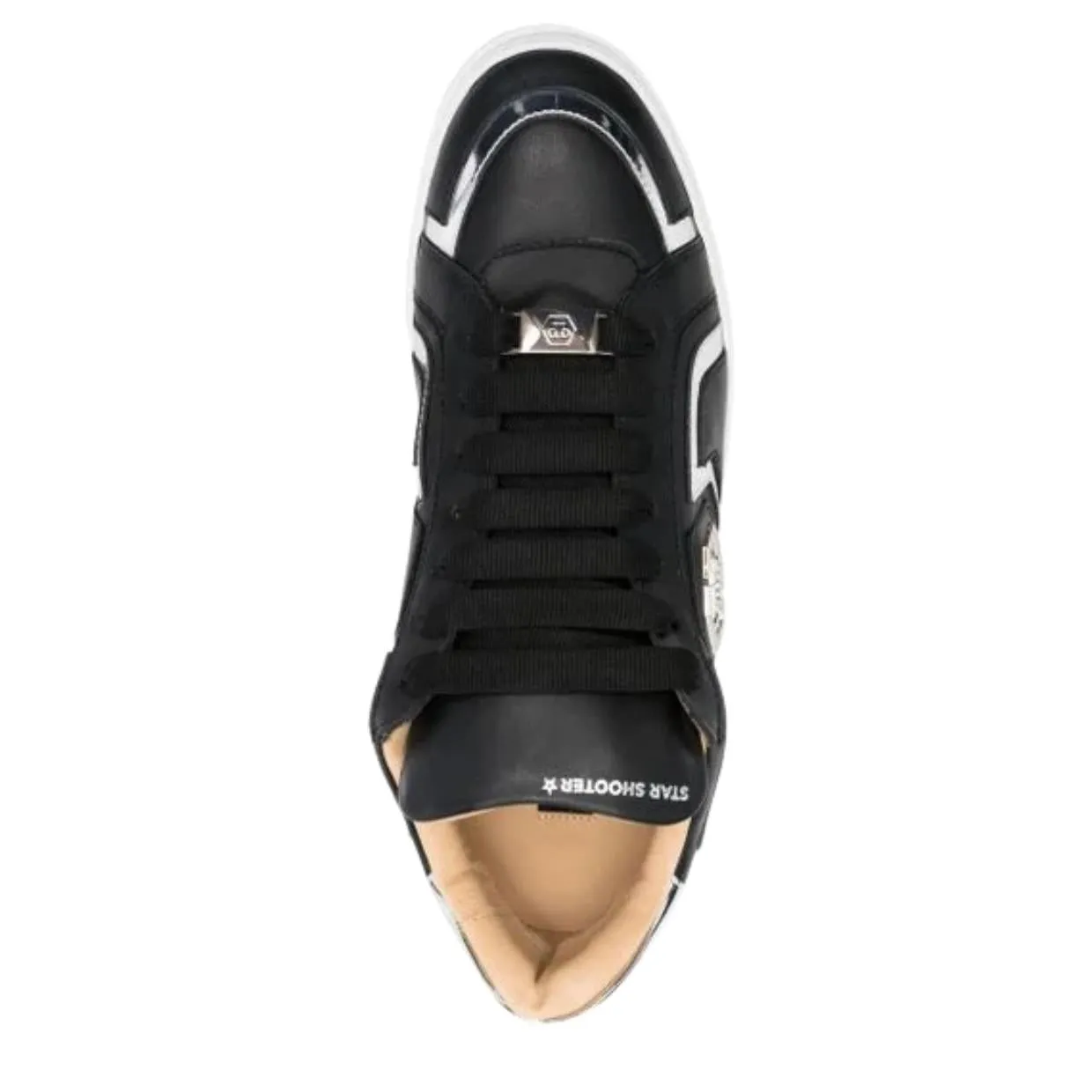 Philipp Plein Star Shooter Black/Silver Trainers