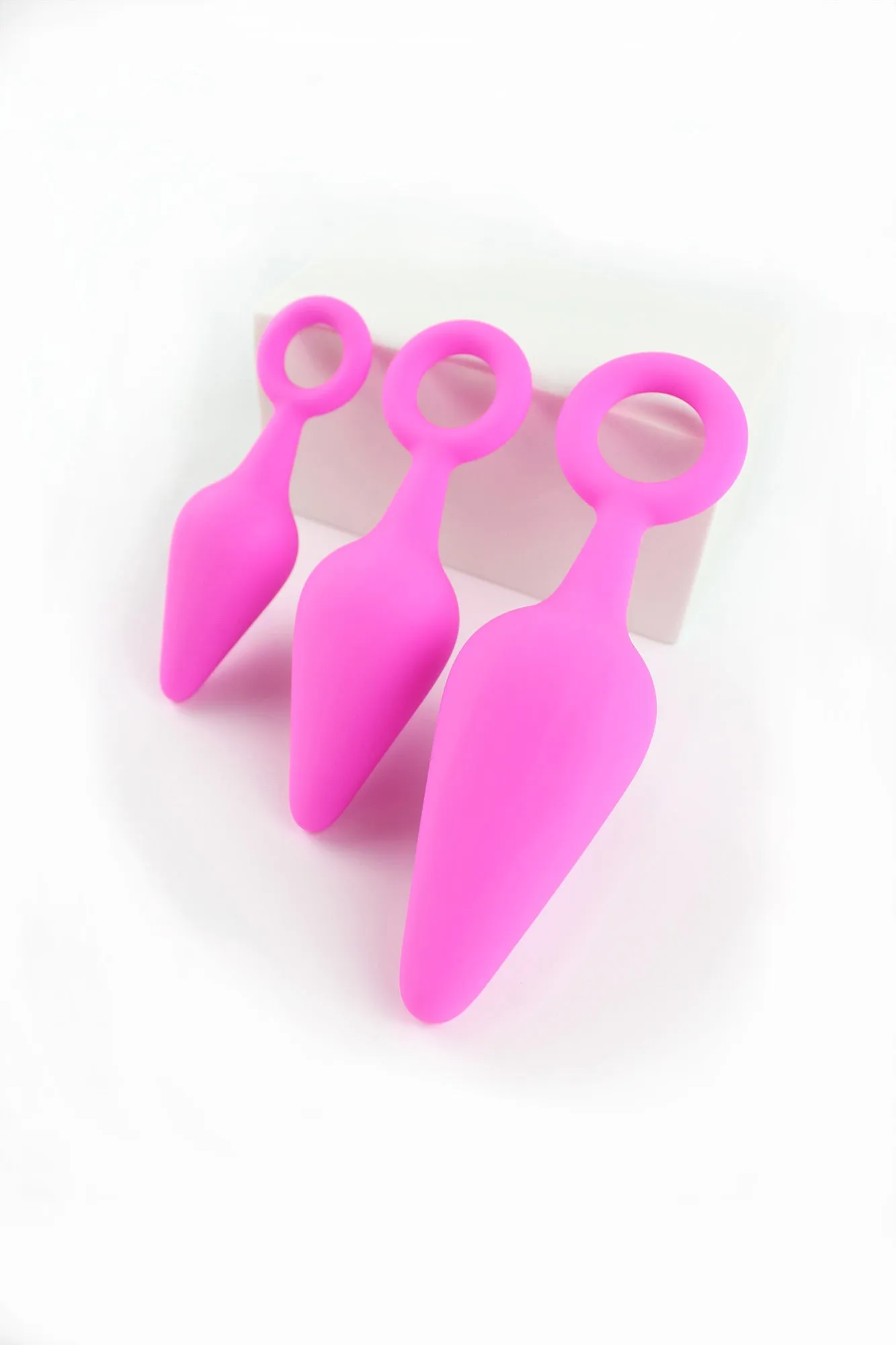 Pink Silicone Anal Training Plug Set