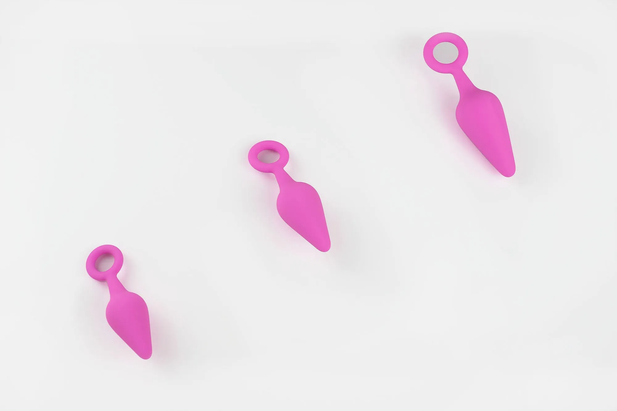 Pink Silicone Anal Training Plug Set