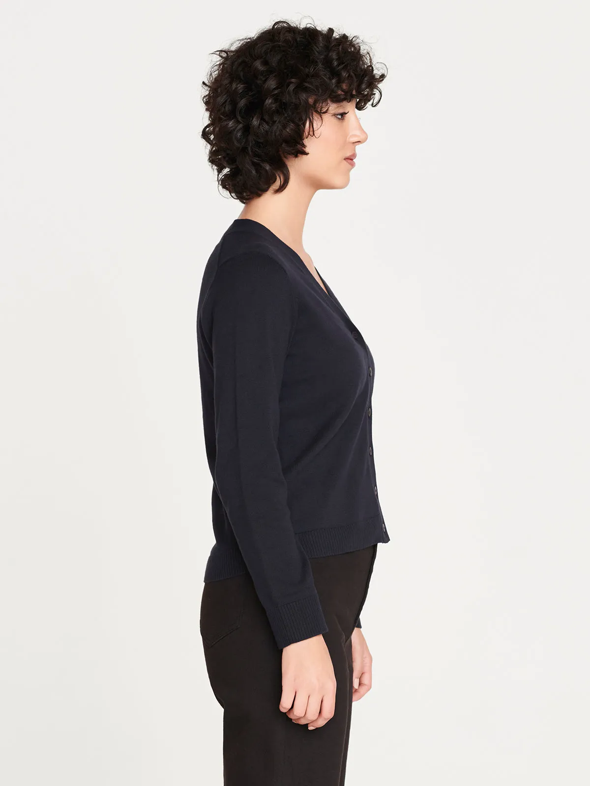 posie organic cotton v-neck cardigan