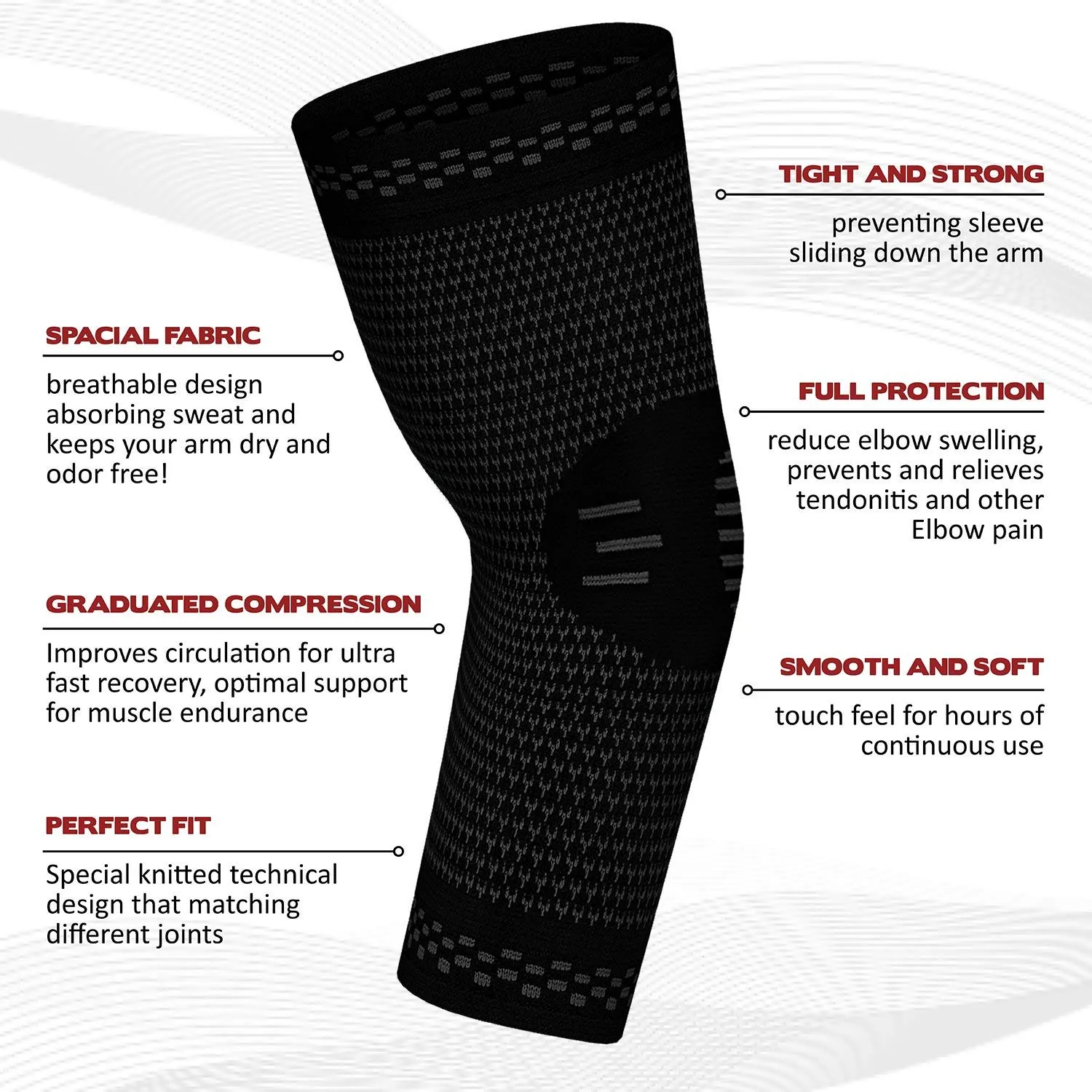 PowerLix™ - Elbow Brace Compression Support (PAIR) 2019 Designs