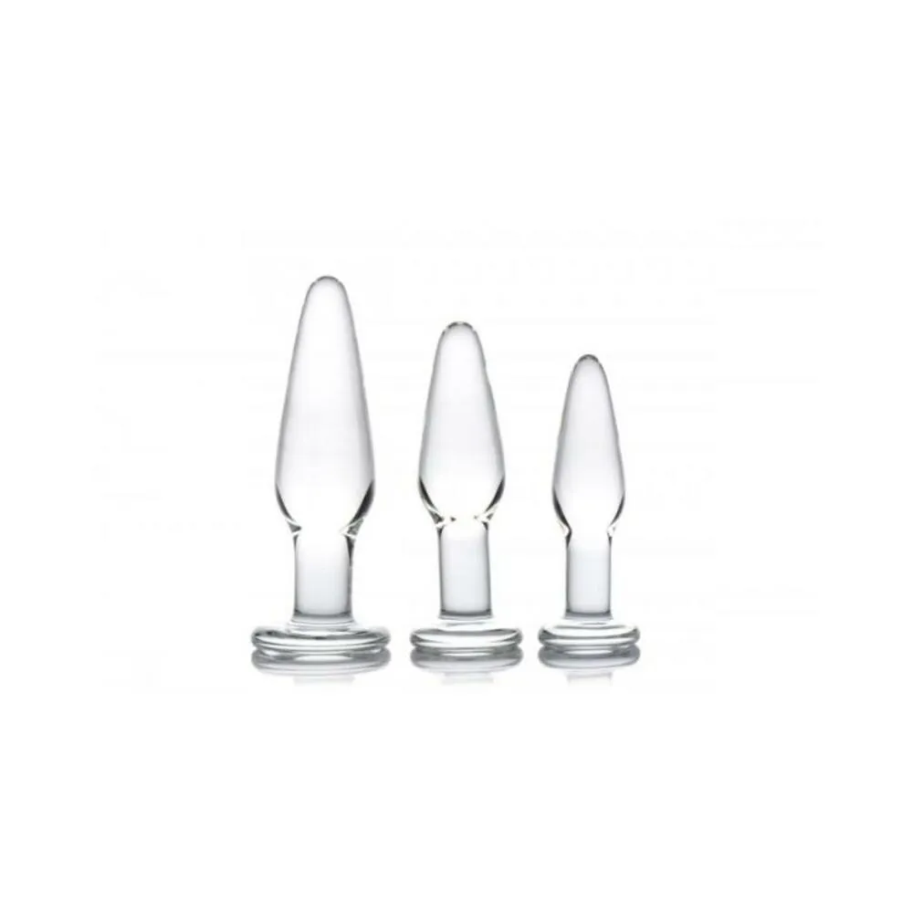 Prism Dosha 3 Piece Glass Anal Plug Kit