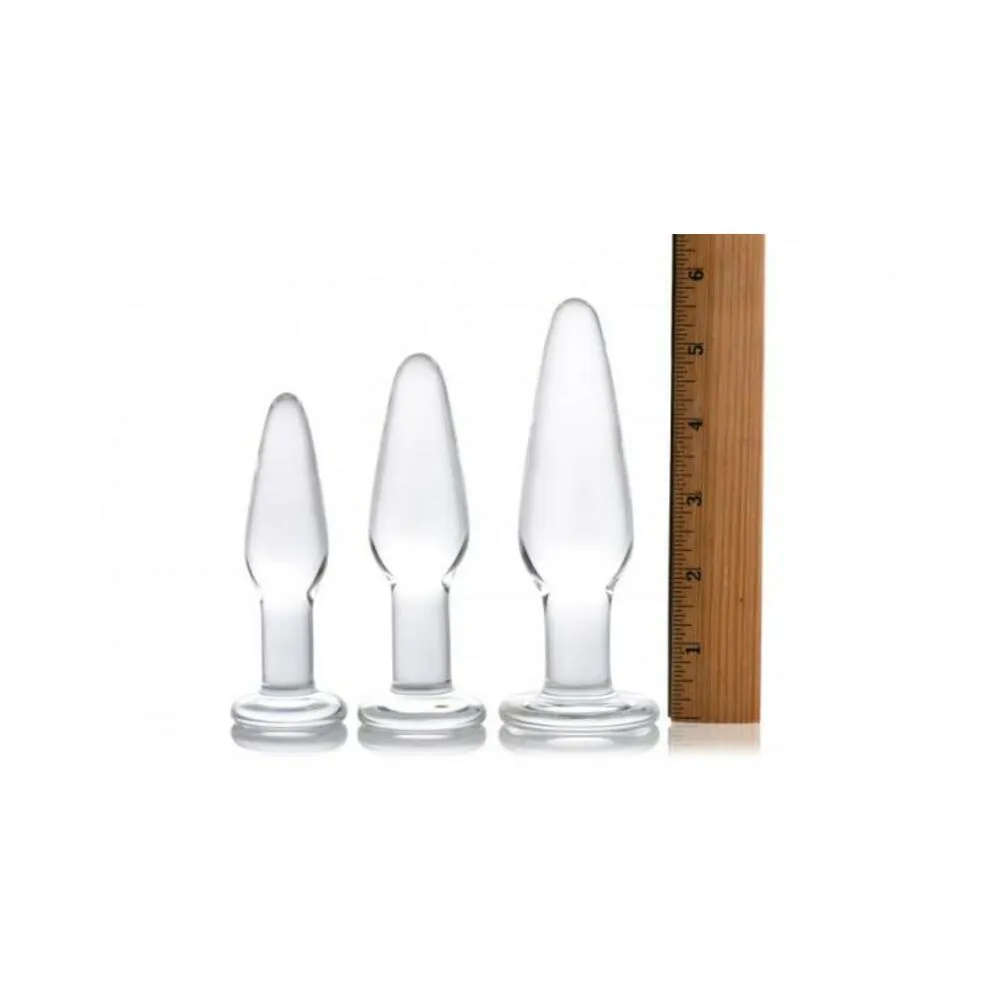 Prism Dosha 3 Piece Glass Anal Plug Kit