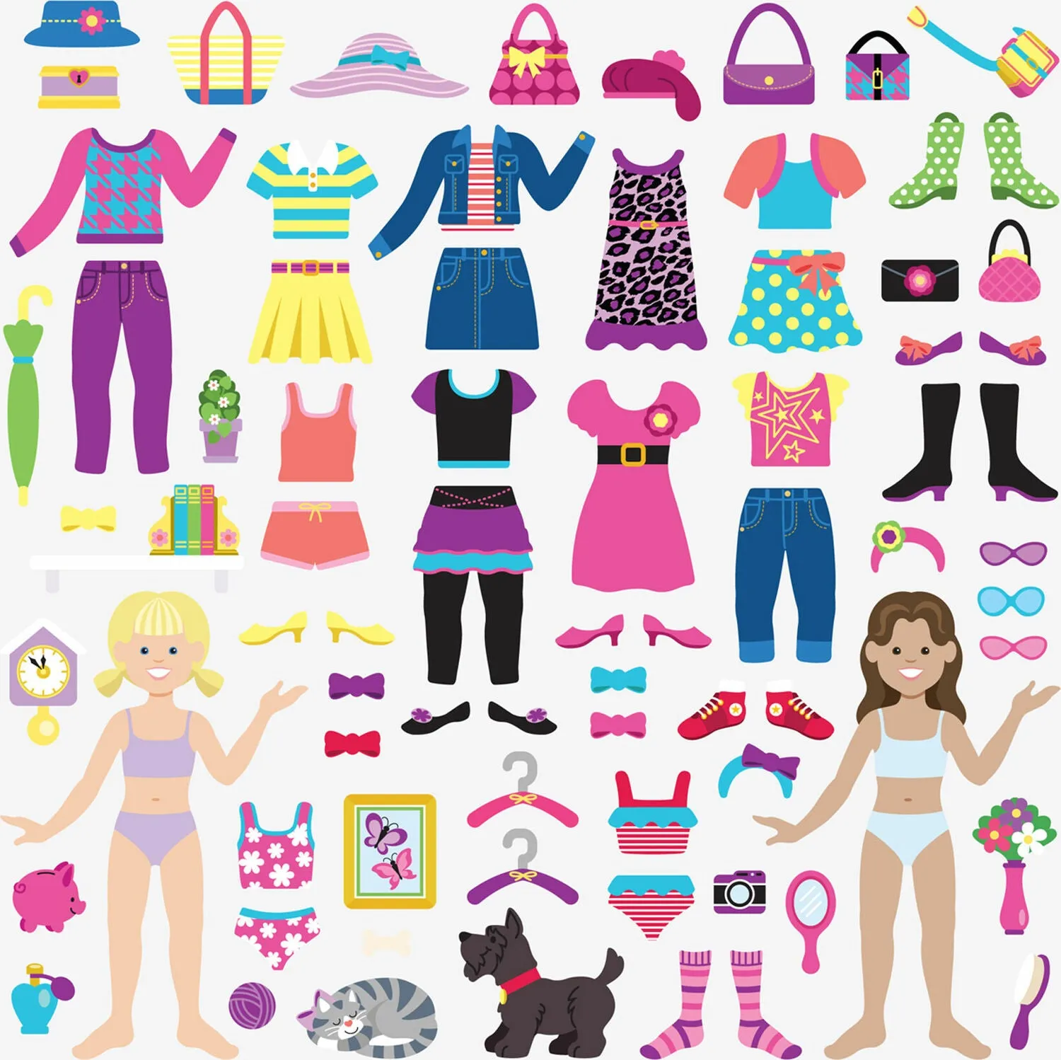 Puffy Sticker Dress Up Set