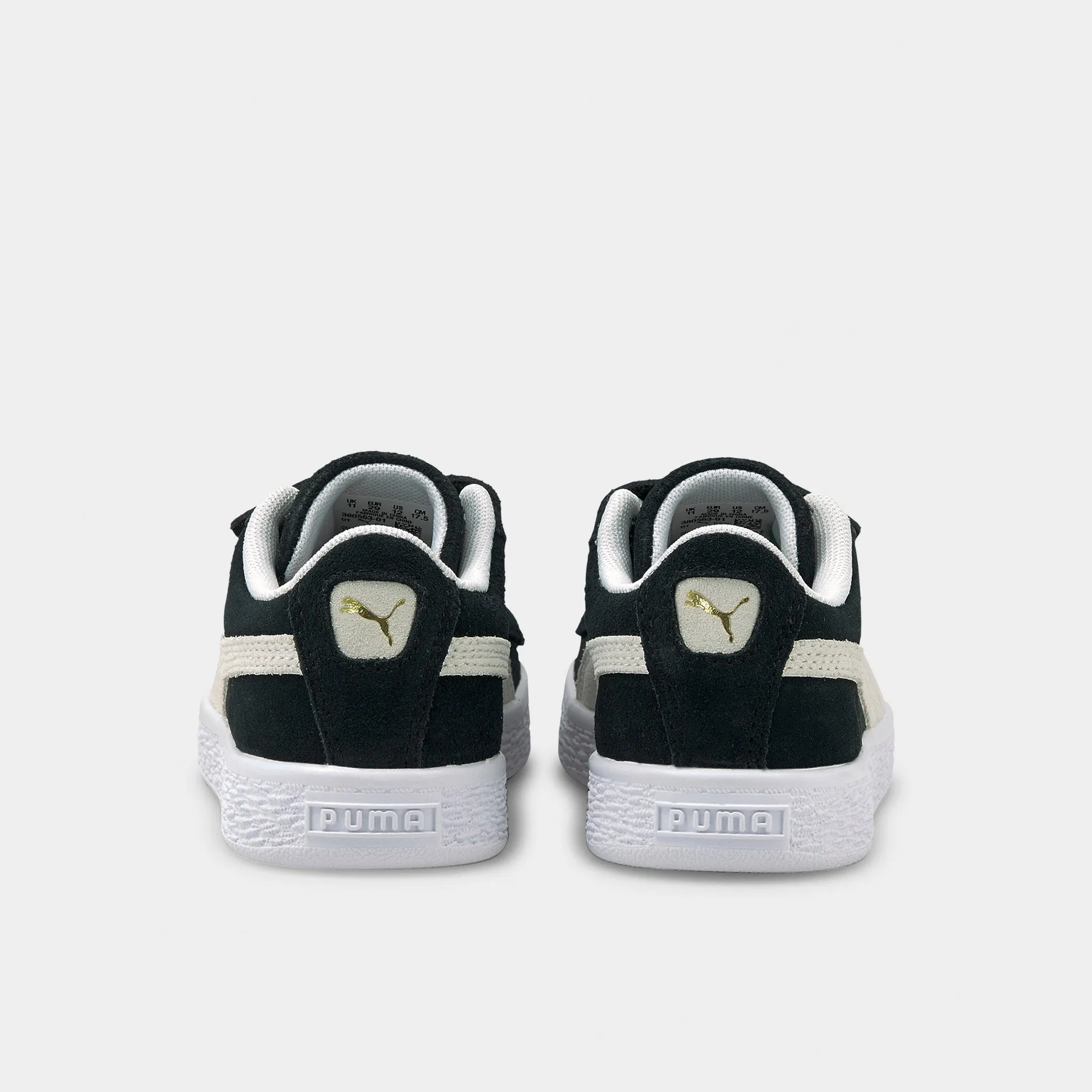 Puma Children's Suede Classic XXI Hook-and-Loop Black / White