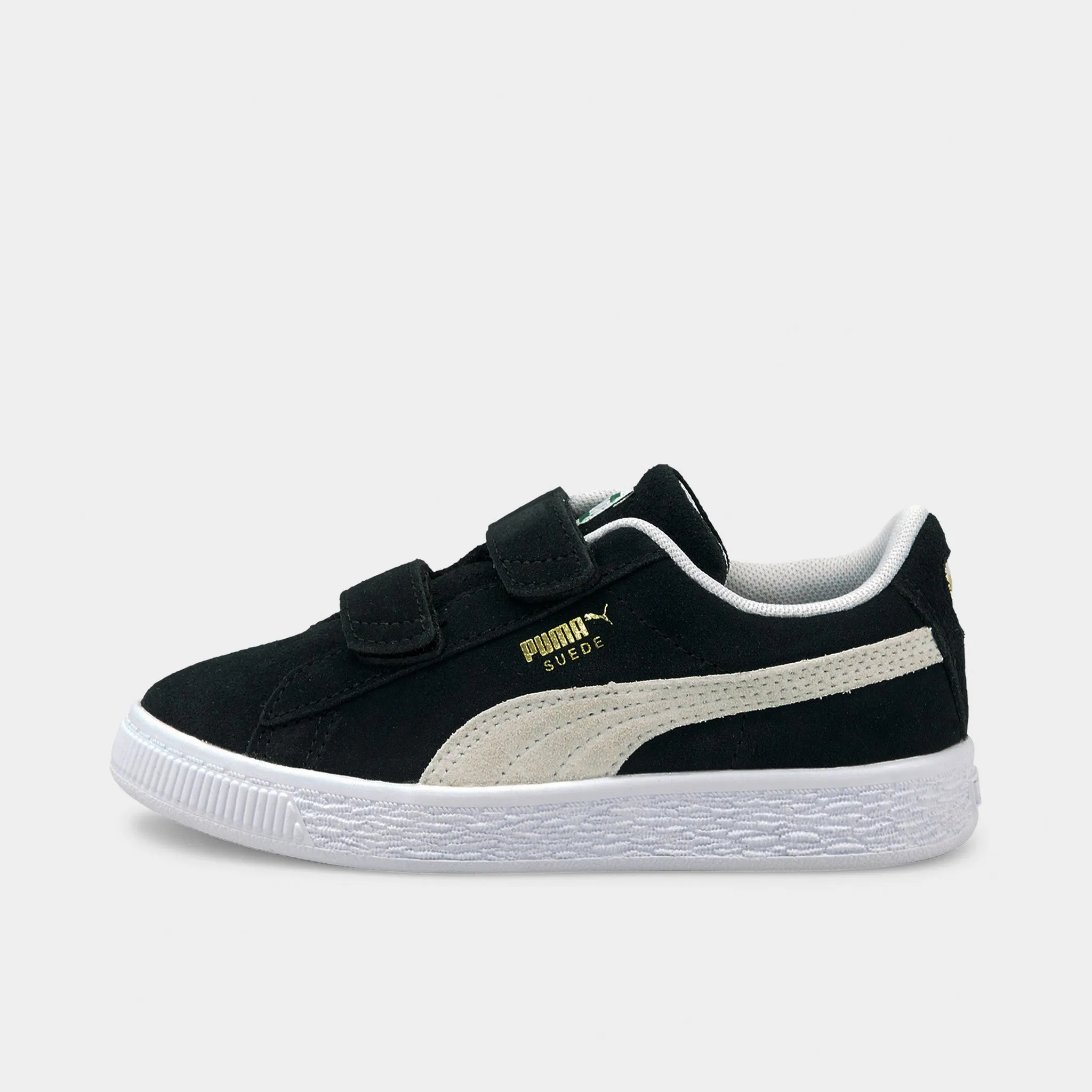 Puma Children's Suede Classic XXI Hook-and-Loop Black / White