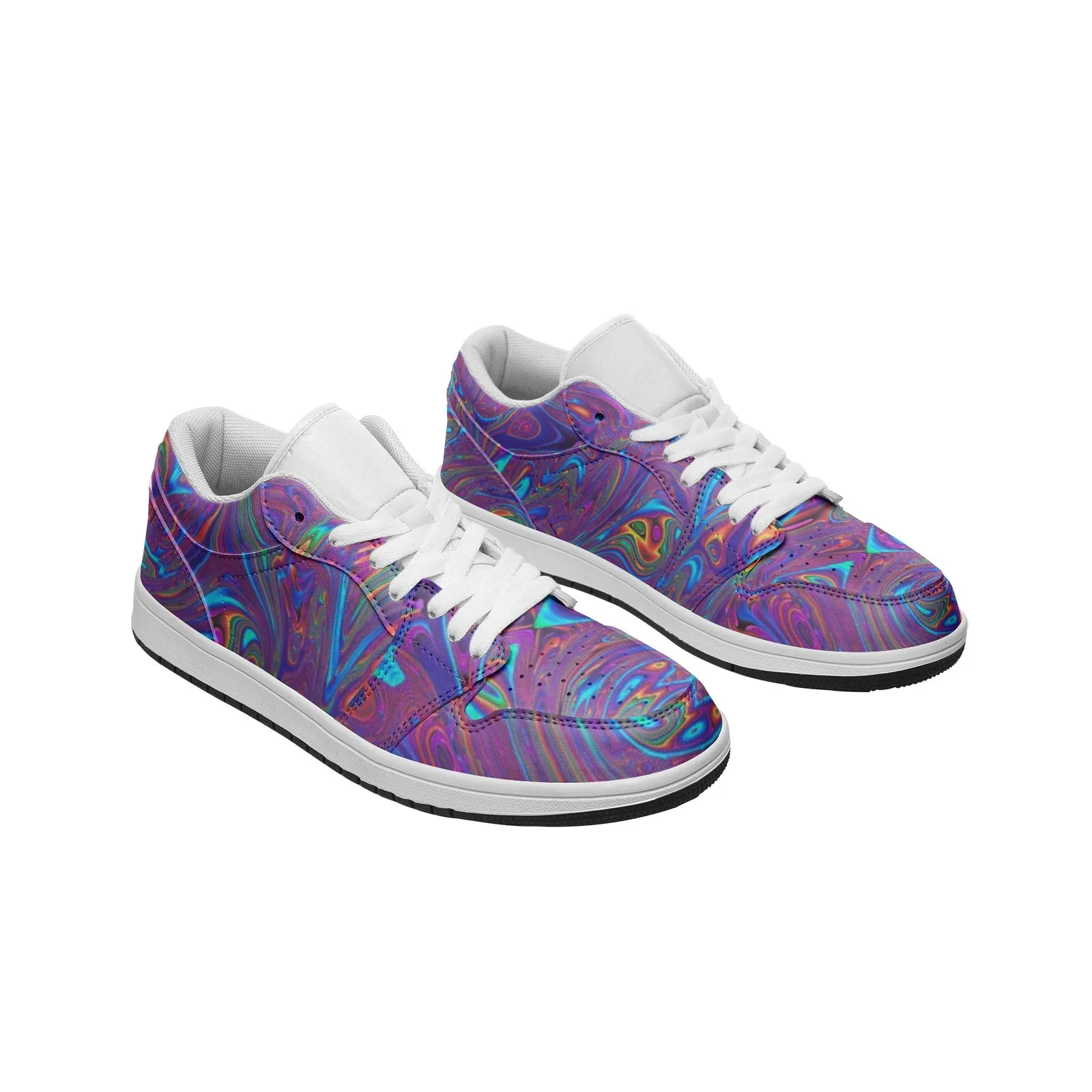 PURP ACID Unisex Low Top Leather Sneakers | Hubert S