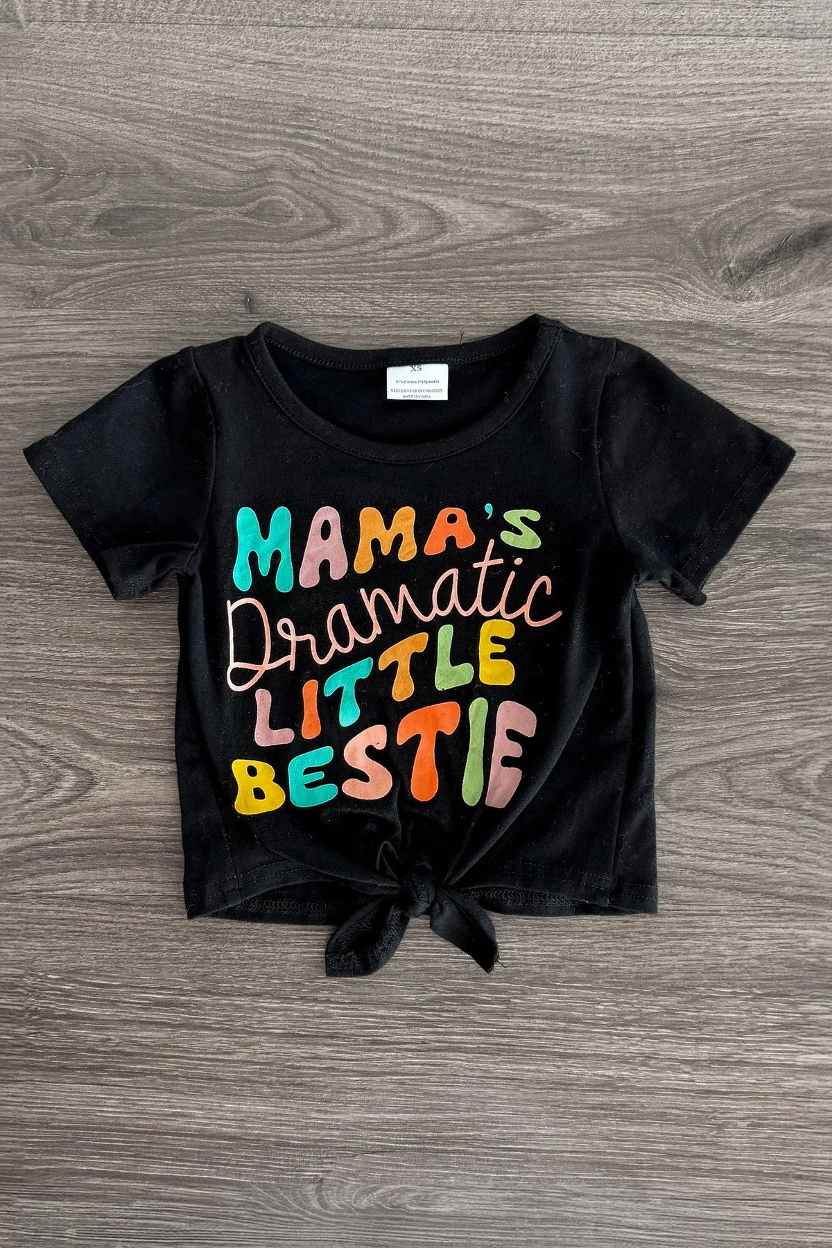 "Mama's Dramatic Little Bestie" Denim Bell Bottom Set