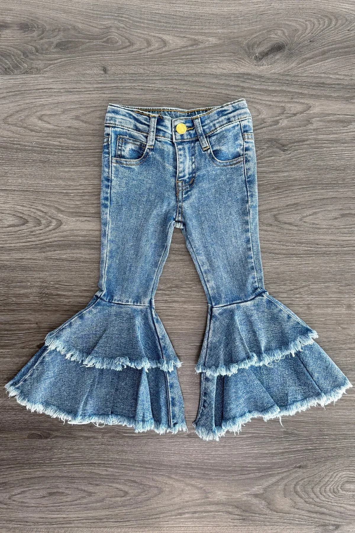 "Mama's Dramatic Little Bestie" Denim Bell Bottom Set