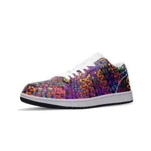 Rainbow Heals Unisex Low Top Leather Sneakers | Hakan Hisim