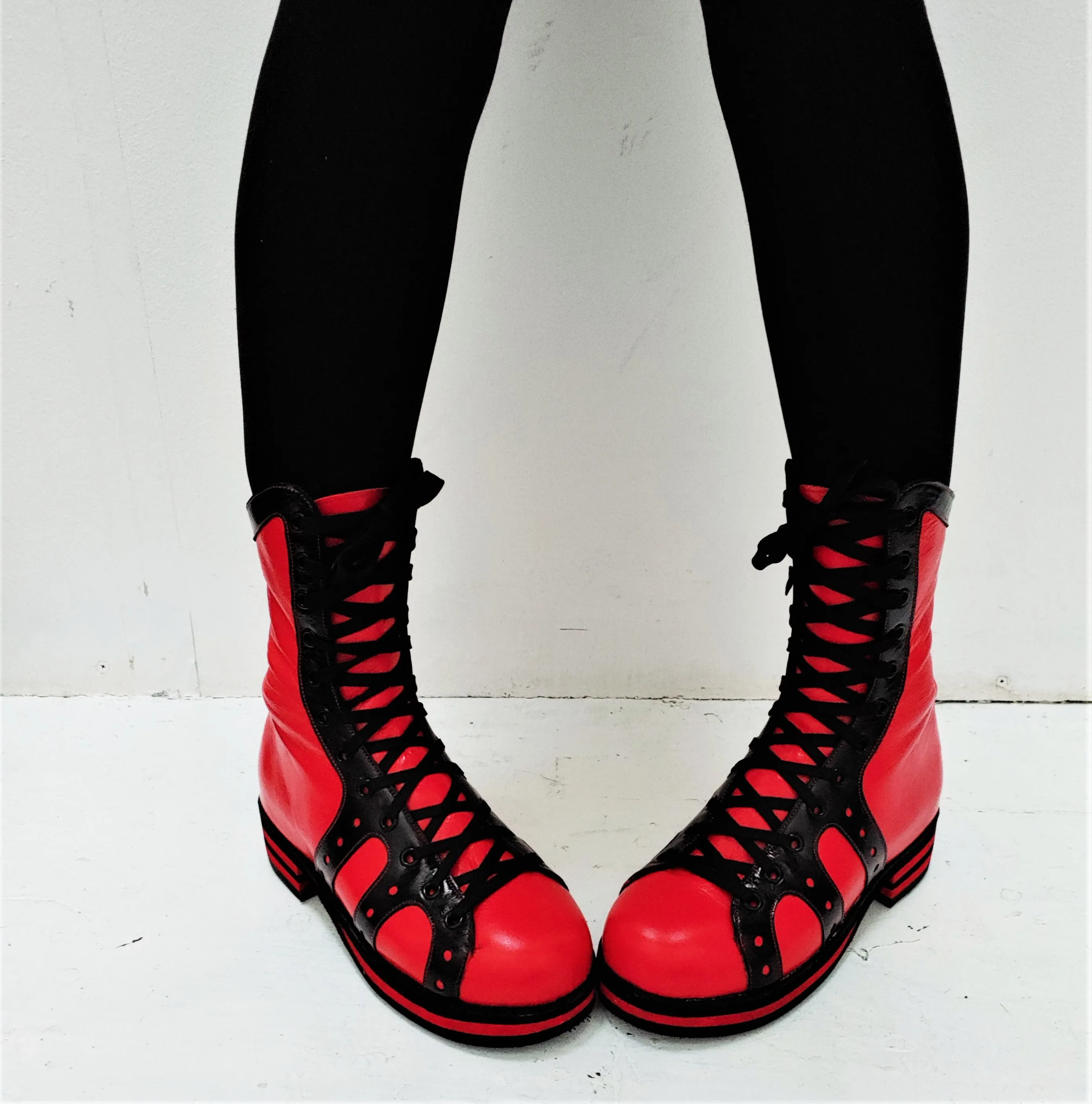 Red & Black Retro Hi-Tops