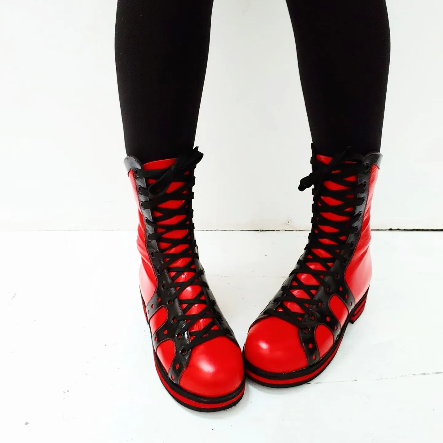 Red & Black Retro Hi-Tops