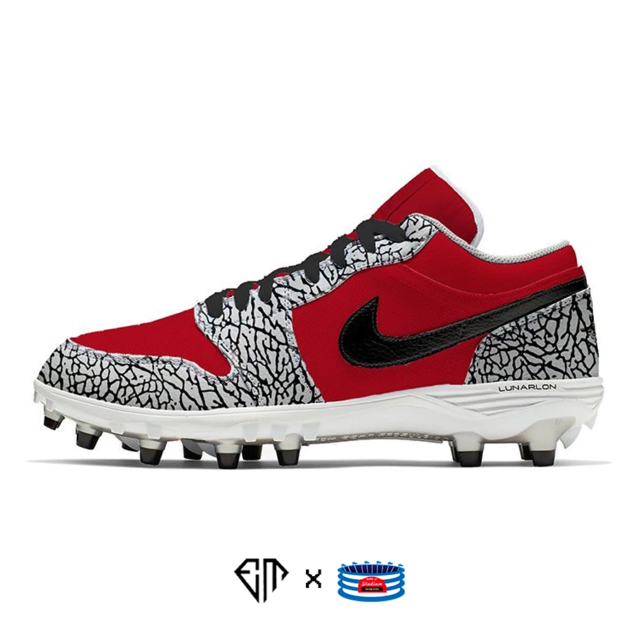 “Red Cement” Jordan 1 TD Cleats