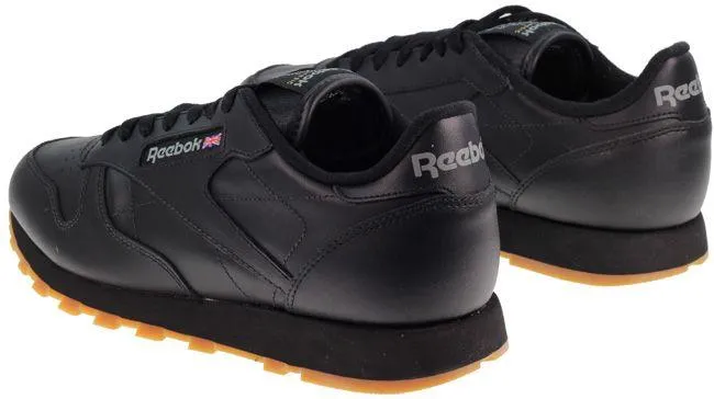 Reebok Trainers Mens Classic Leather Black Gum