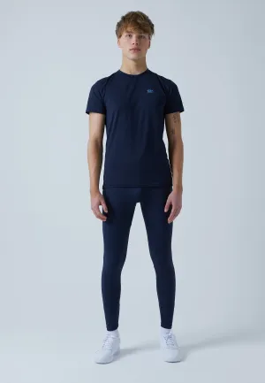 Running Tights with pockets, long, navy blue