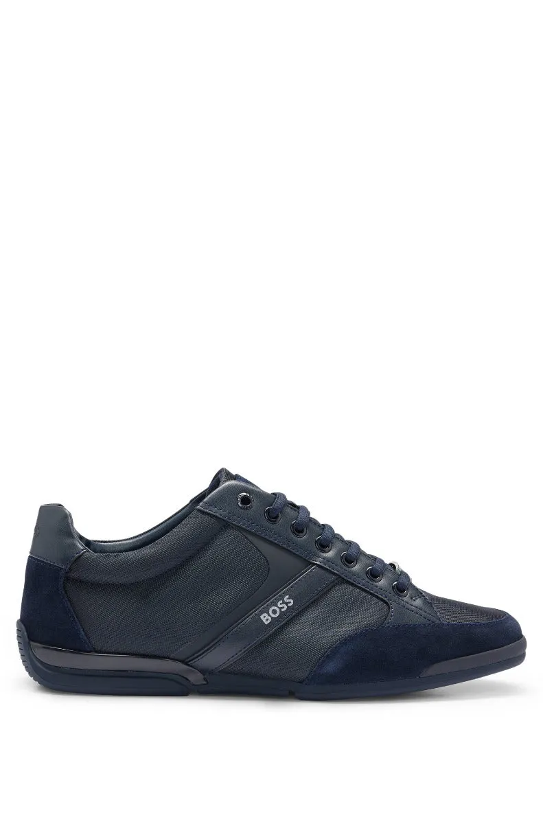 Saturn Mixed-material trainers with suede and faux leather