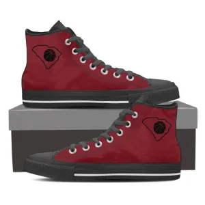 SC Basketball High Top Sneakers (Garnet and Black)