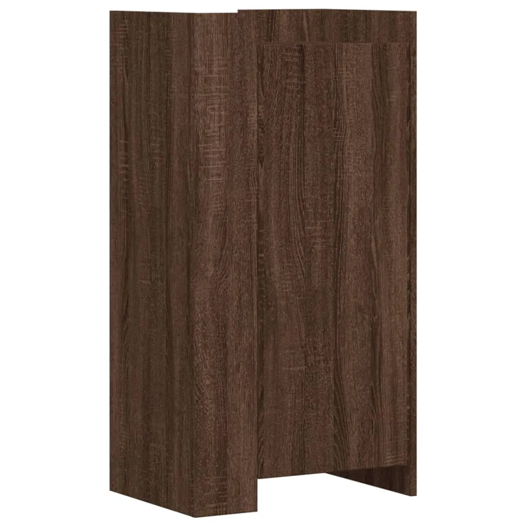 Shoe Cabinet Brown Oak 52x37.5x100 cm Engineered Wood