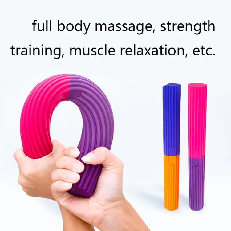 Silicone Multifunctional Fitness Bar Rehabilitation Training Arm Strength Bar Wrist Strength Forging Resistance Bar(Purple   Rose)