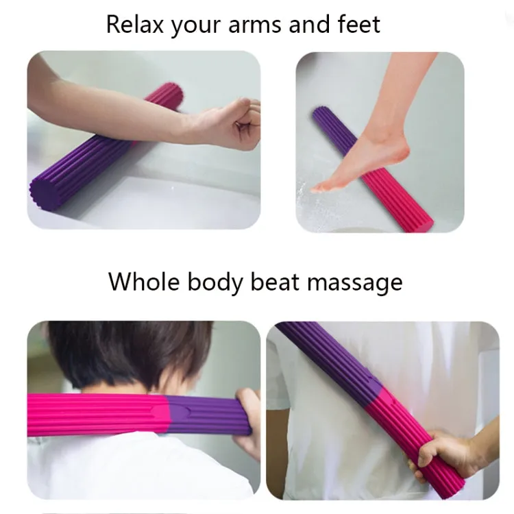 Silicone Multifunctional Fitness Bar Rehabilitation Training Arm Strength Bar Wrist Strength Forging Resistance Bar(Purple   Rose)