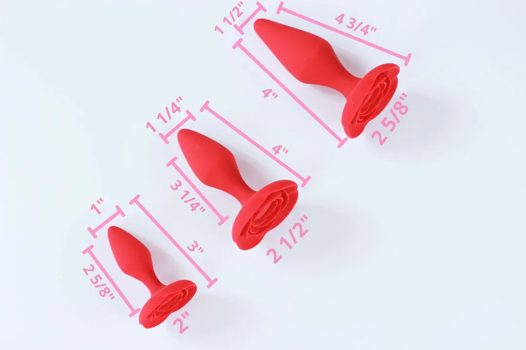 Silicone Rose Anal Trainer 3 Set