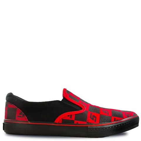 Snap-on Rat Rod Red and Black Checker, Casual Athletic Footwear