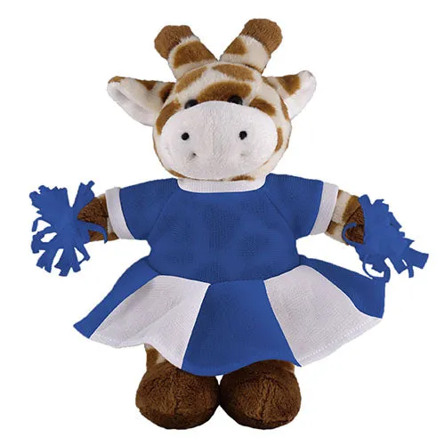 Soft Plush Stuffed Giraffe with Cheerleader Outfit