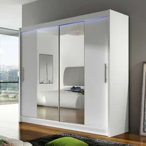 Stealth II 180cm Sliding Door Wardrobe White