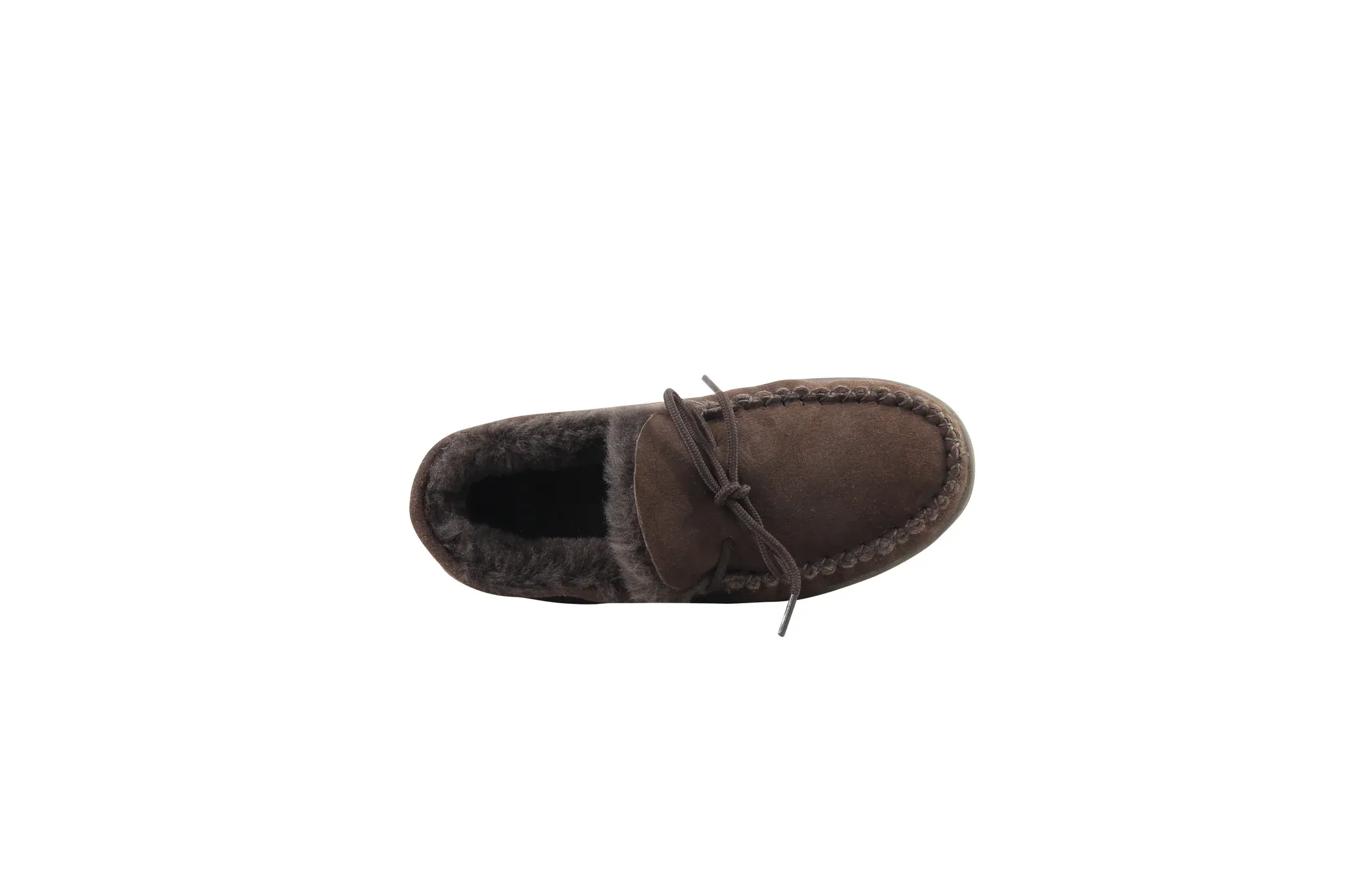 SUPERLAMB MENS MOCCASIN DELUXE  SHEEPSKIN SLIPPER CHOCOLATE