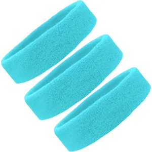 Teal Head Sweatbands - 3 Pack